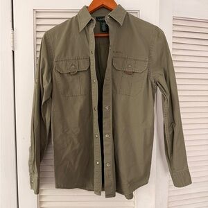 Vintage Ralph Lauren Olive Women’s Shirt Jacket